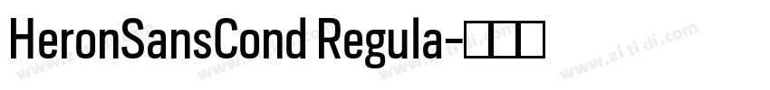 HeronSansCond Regula字体转换